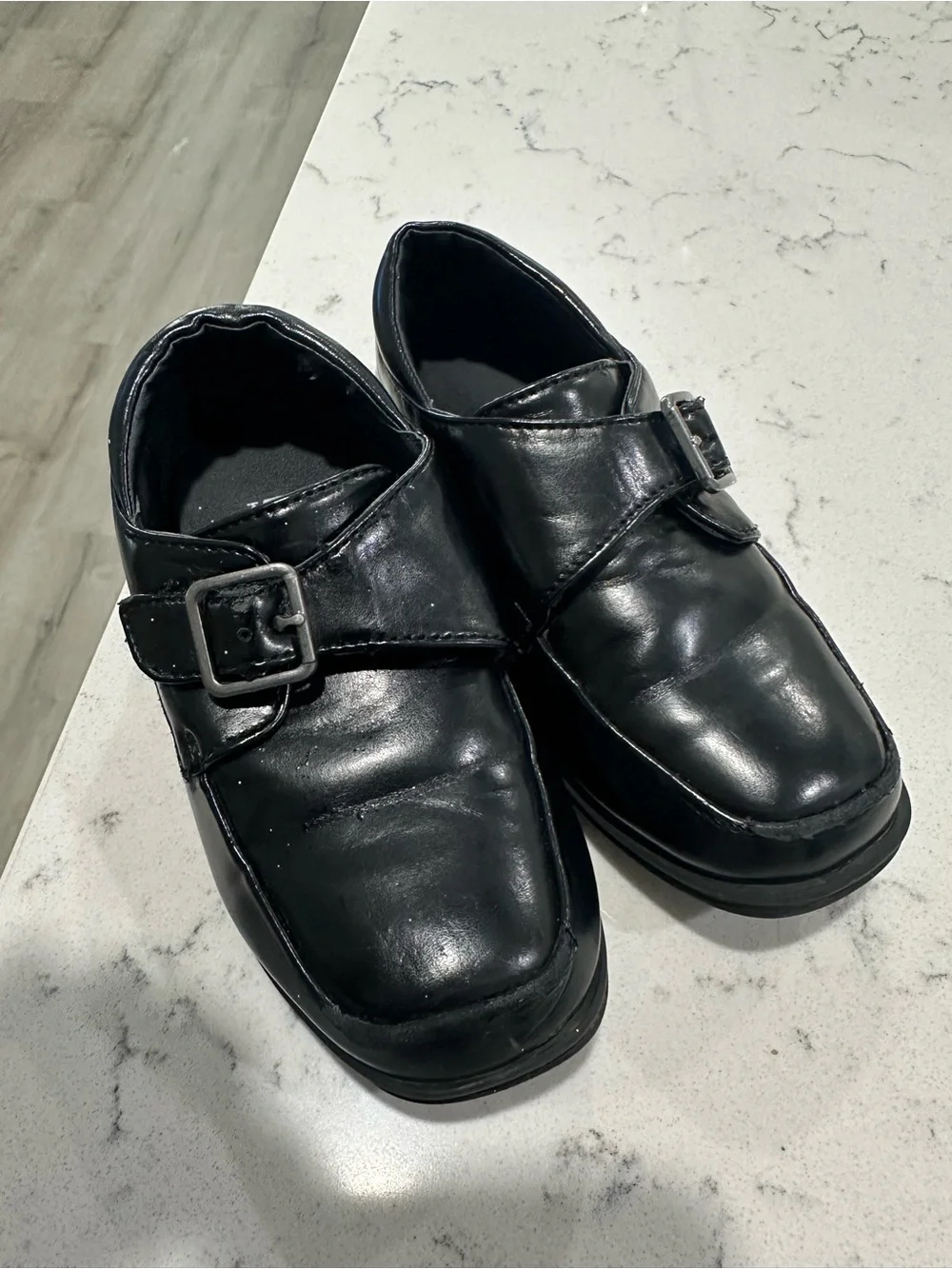 Black Buckle Loafers